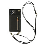 Coque iPhone 12 Mini Bandoulière Porte-cartes Coque iPhone 12 Mini Bandoulière Porte-cartes