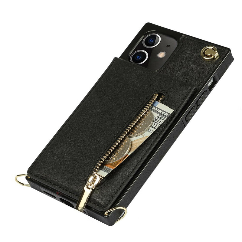 Coque iPhone 12 Mini Bandoulière Porte-cartes Coque iPhone 12 Mini Bandoulière Porte-cartes