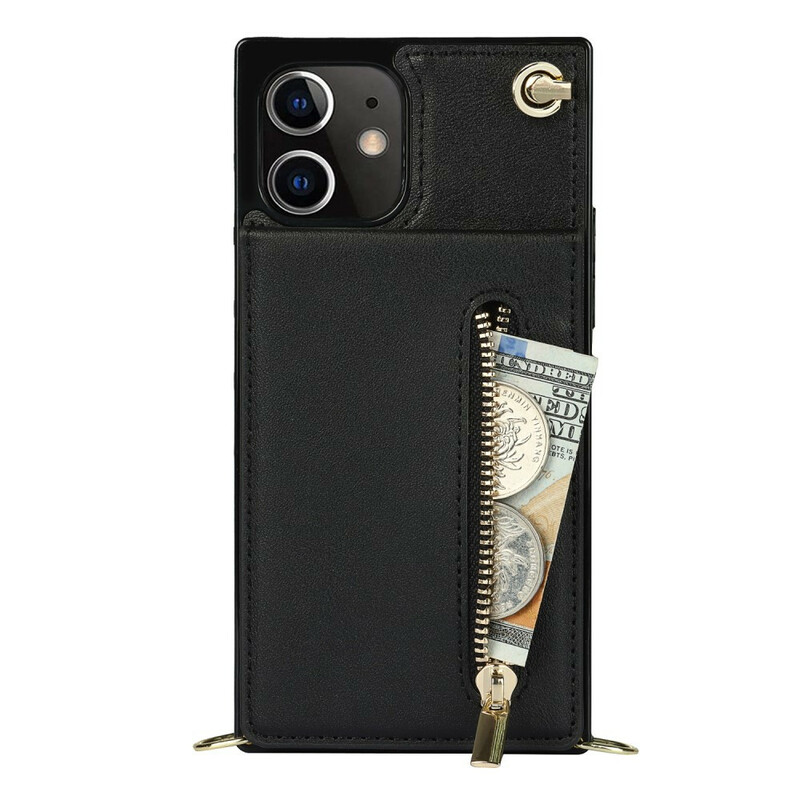 Coque iPhone 12 Mini Bandoulière Porte-cartes Coque iPhone 12 Mini Bandoulière Porte-cartes