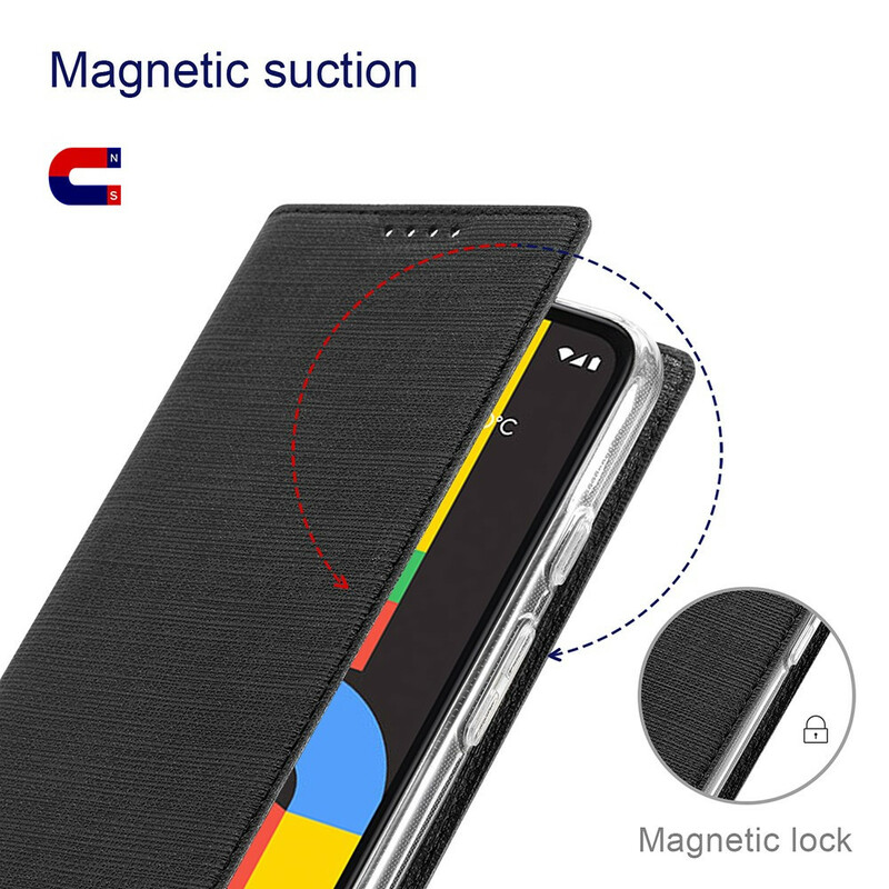 Flip Cover Google Pixel 5A 5G Texturée VILI DMX Flip Cover Google Pixel 5A 5G Texturée VILI DMX