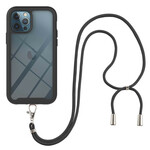 Coque iPhone 12 / 12 Pro Hybride avec Cordon et Contour Coloré