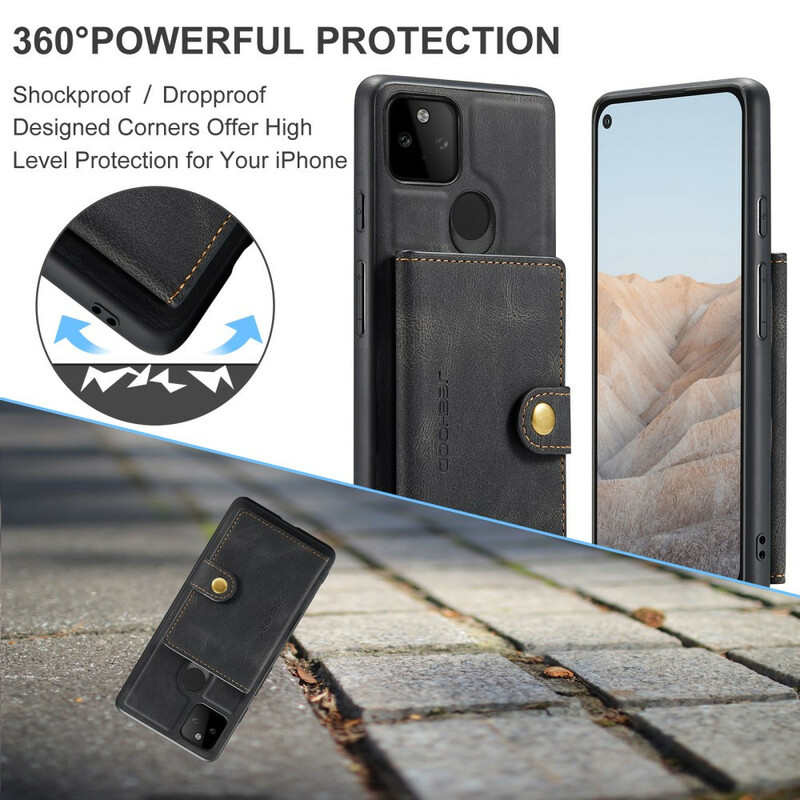 Coque Google Pixel 5A 5G Porte-Cartes Détachable