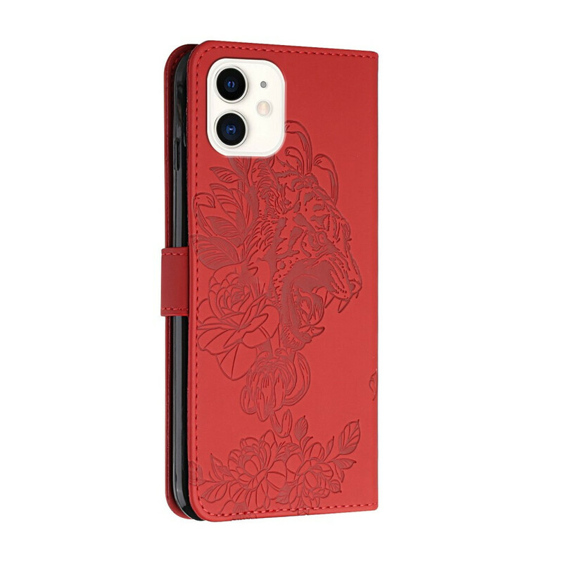 Housse iPhone 12 / 12 Pro Tigre Baroque à Lanière Housse iPhone 12 / 12 Pro Tigre Baroque à Lanière