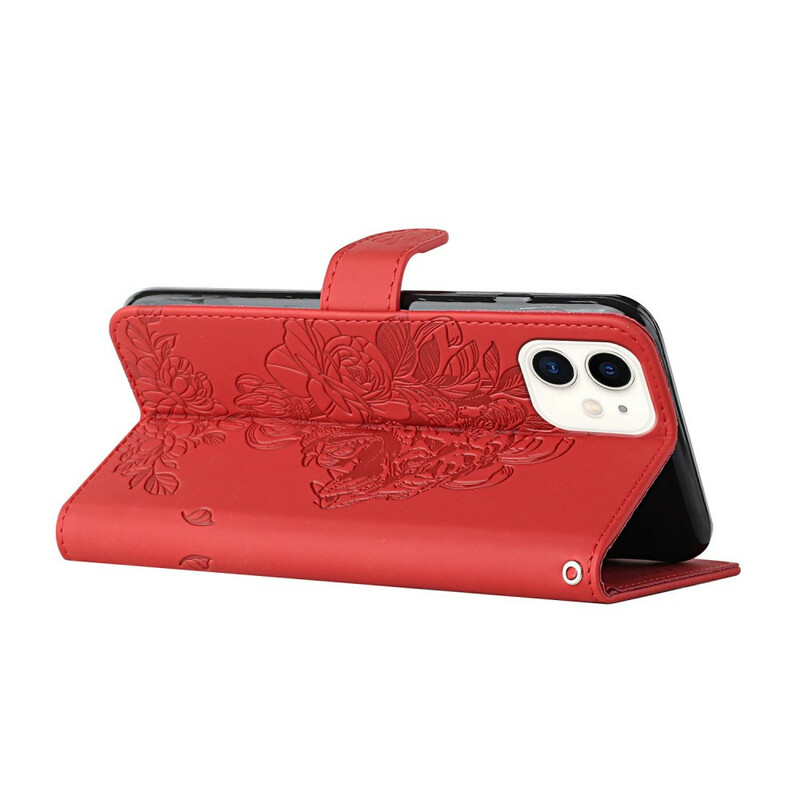Housse iPhone 12 / 12 Pro Tigre Baroque à Lanière Housse iPhone 12 / 12 Pro Tigre Baroque à Lanière