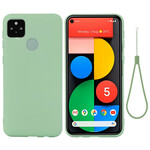 Coque Google Pixel 5A 5G Silicone Liquide Avec Lanière