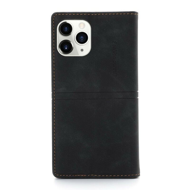 Flip Cover iPhone 12 / 12 Pro Effet Cuir Couture Flip Cover iPhone 12 / 12 Pro Effet Cuir Couture