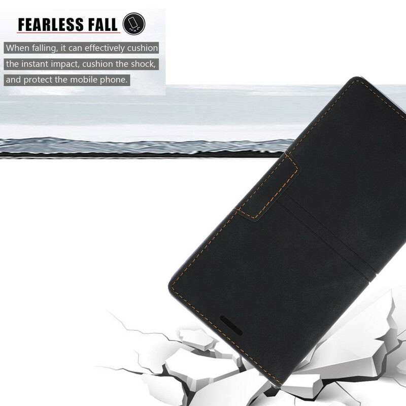 Flip Cover iPhone 12 / 12 Pro Effet Cuir Couture Flip Cover iPhone 12 / 12 Pro Effet Cuir Couture