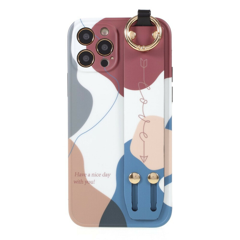 Coque iPhone 12 Pro avec Sangle Support Multicolore Coque iPhone 12 Pro avec Sangle Support Multicolore