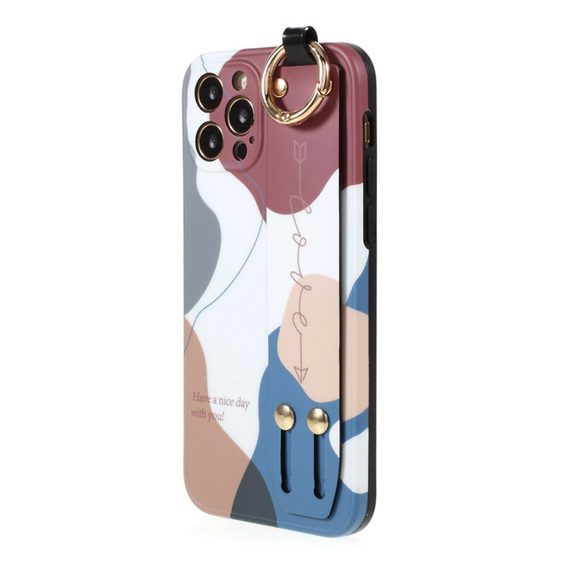 Coque iPhone 12 Pro avec Sangle Support Multicolore Coque iPhone 12 Pro avec Sangle Support Multicolore