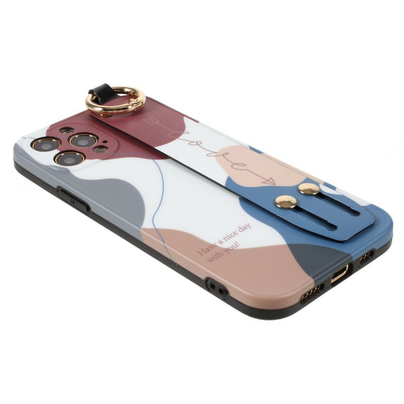 Coque iPhone 12 Pro avec Sangle Support Multicolore Coque iPhone 12 Pro avec Sangle Support Multicolore