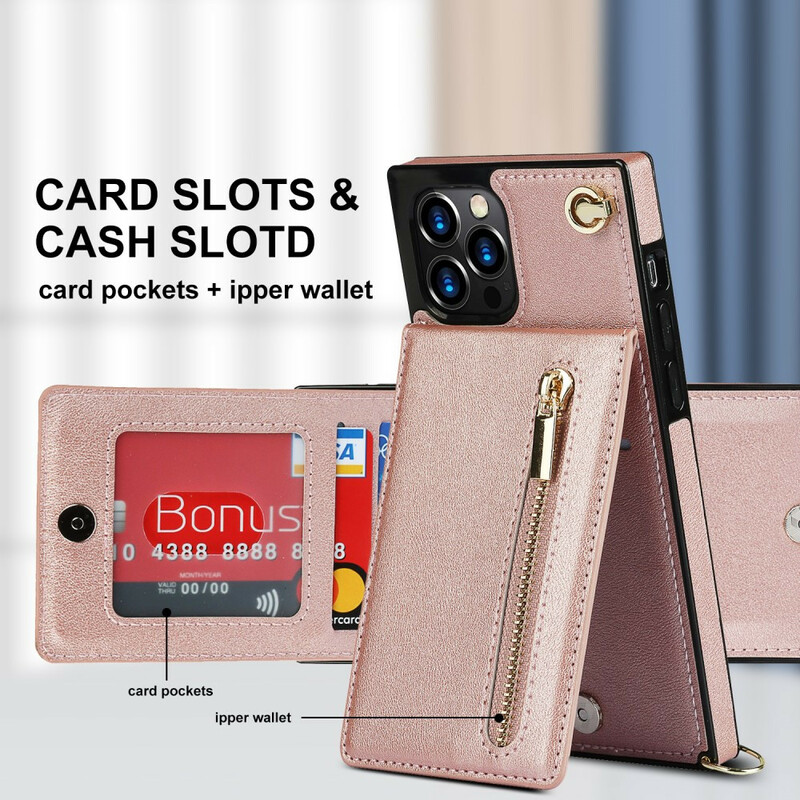 Coque iPhone 12 / 12 Pro Bandoulière Porte-cartes Coque iPhone 12 / 12 Pro Bandoulière Porte-cartes