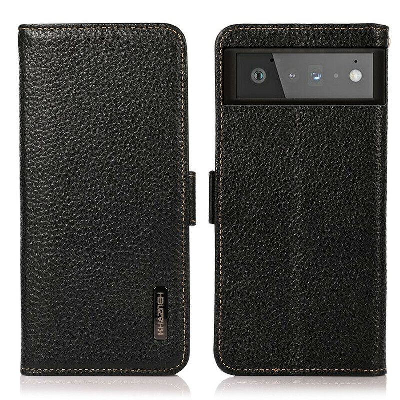 Housse Google Pixel 6 Cuir Litchi KHAZNEH Housse Google Pixel 6 Cuir Litchi KHAZNEH
