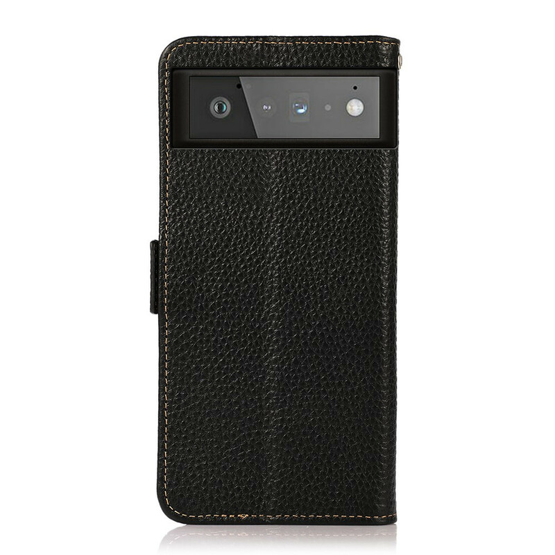 Housse Google Pixel 6 Cuir Litchi KHAZNEH Housse Google Pixel 6 Cuir Litchi KHAZNEH