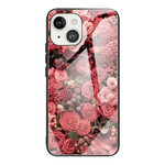 Coque iPhone 13 Mini Verre trempé Fleurs Roses