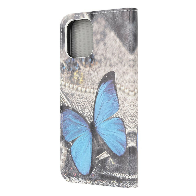 Housse iPhone 13 Mini Papillon Bleu