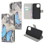 Housse iPhone 13 Mini Papillon Bleu Housse iPhone 13 Mini Papillon Bleu