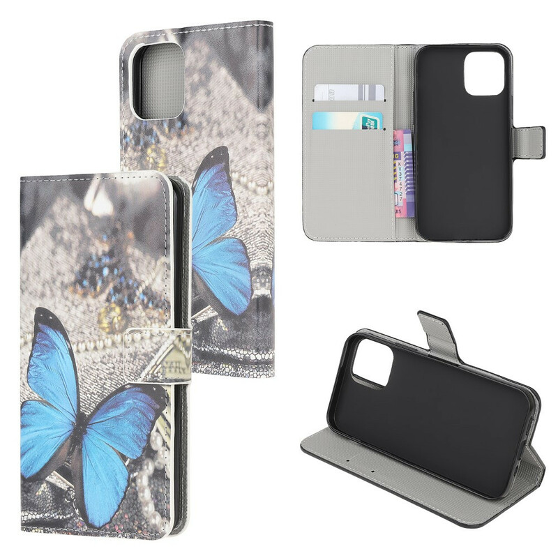 Housse iPhone 13 Mini Papillon Bleu Housse iPhone 13 Mini Papillon Bleu