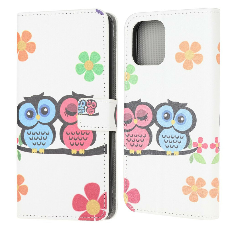 Housse iPhone 13 Mini Couple de Hiboux