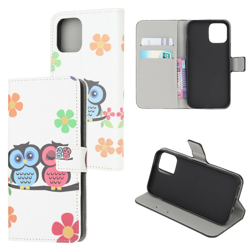 Housse iPhone 13 Mini Couple de Hiboux Housse iPhone 13 Mini Couple de Hiboux