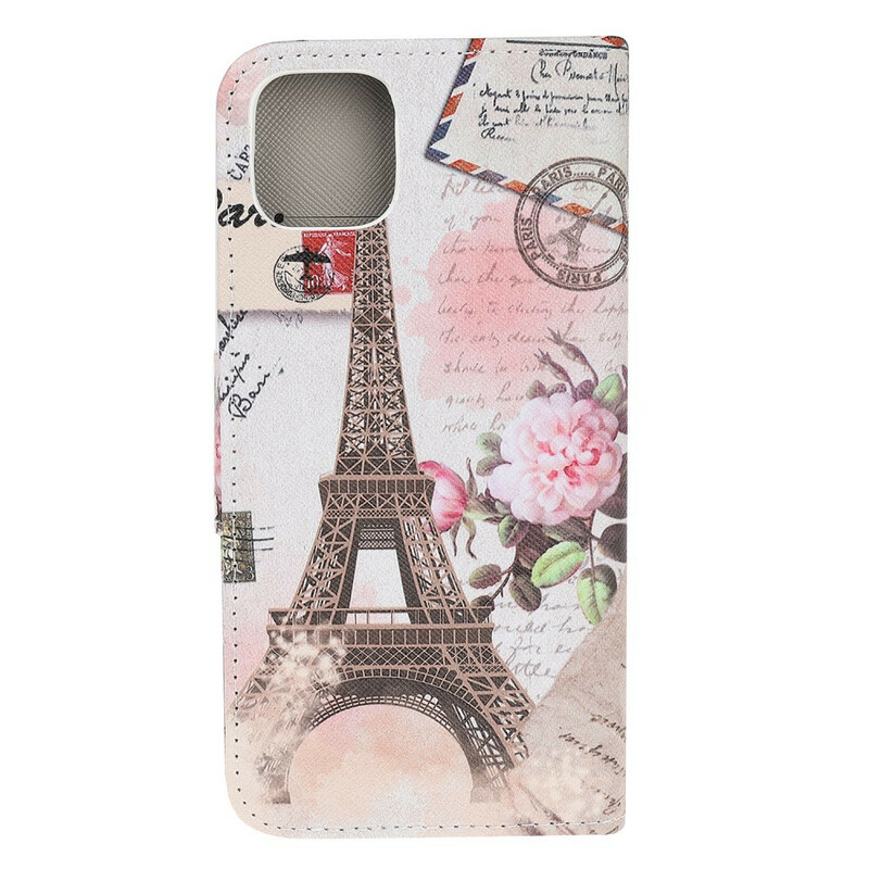 Housse iPhone 13 Mini Tour Eiffel Rétro