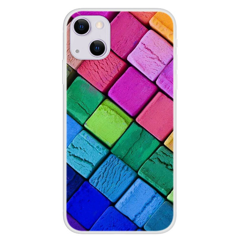Coque iPhone 13 Mini Cubes Colorés