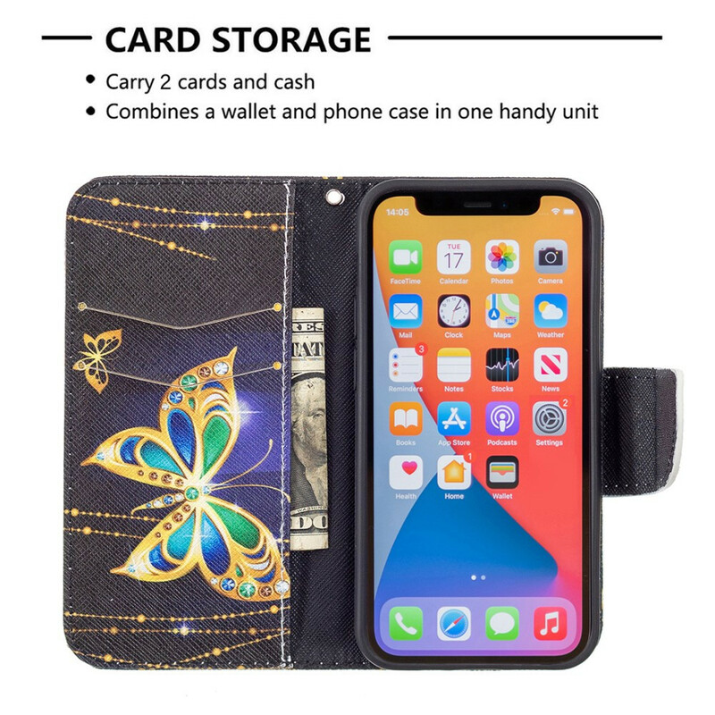 Housse iPhone 13 Mini Papillon Magique Housse iPhone 13 Mini Papillon Magique