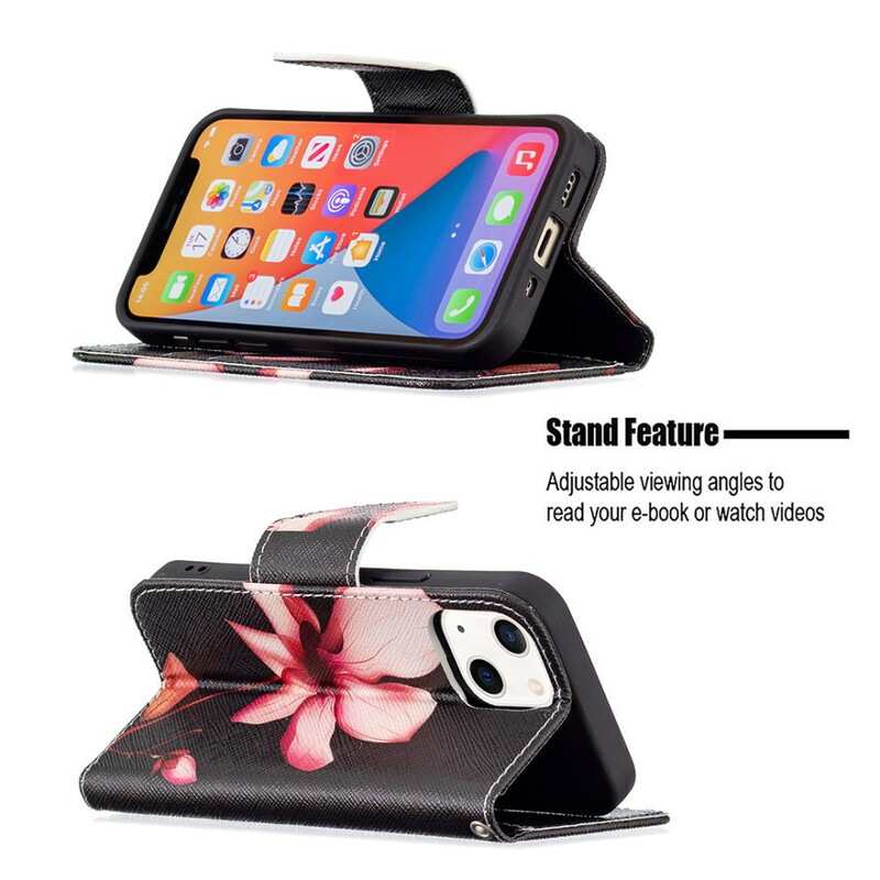 Housse iPhone 13 Mini Fleur Rose Housse iPhone 13 Mini Fleur Rose