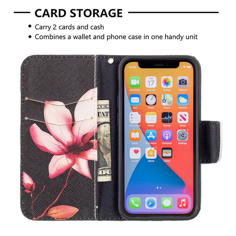 Housse iPhone 13 Mini Fleur Rose Housse iPhone 13 Mini Fleur Rose