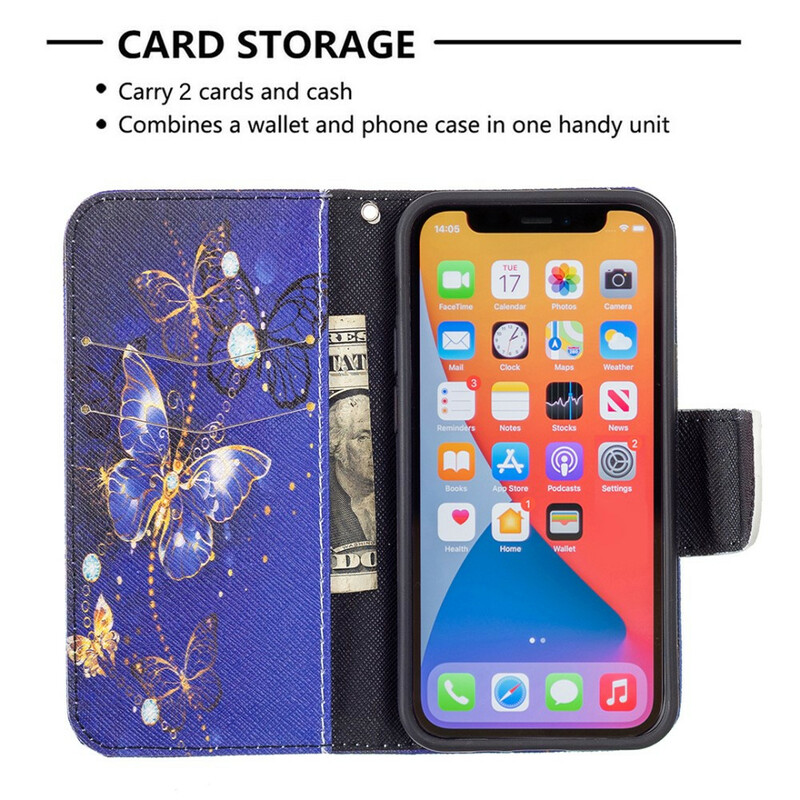 Housse iPhone 13 Mini Papillons Rois Housse iPhone 13 Mini Papillons Rois