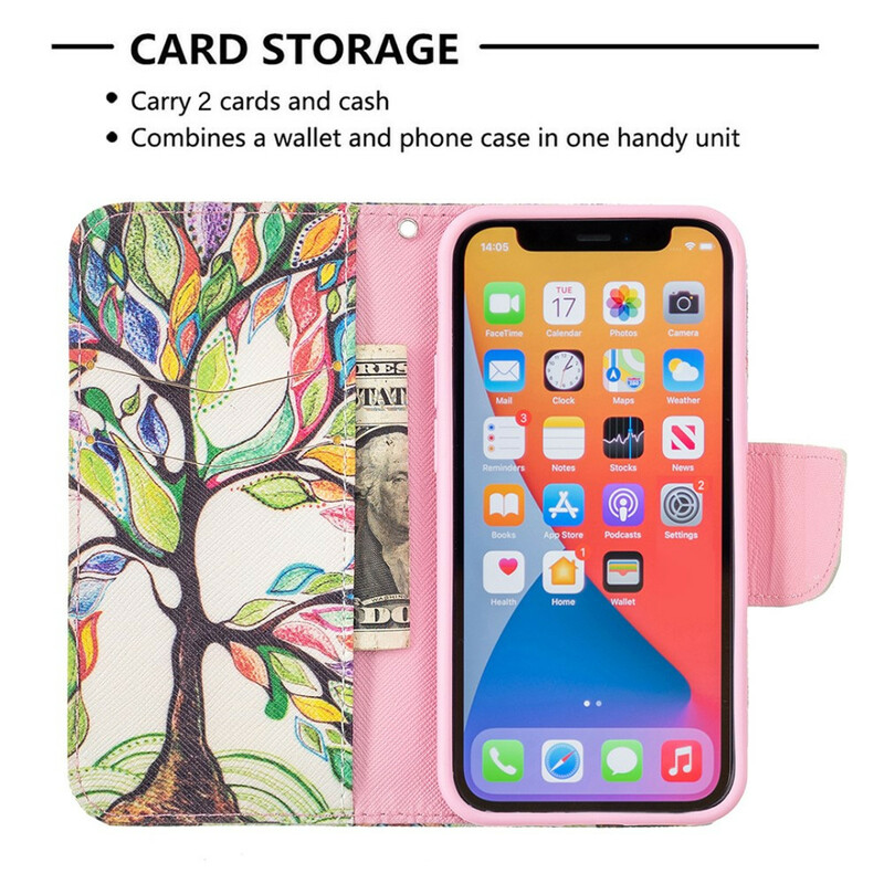 Housse iPhone 13 Mini Arbre Coloré Housse iPhone 13 Mini Arbre Coloré