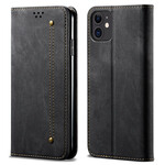 Flip Cover iPhone 13 Mini Simili Cuir Texture Jeans Flip Cover iPhone 13 Mini Simili Cuir Texture Jeans