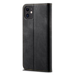 Flip Cover iPhone 13 Mini Simili Cuir Texture Jeans Flip Cover iPhone 13 Mini Simili Cuir Texture Jeans