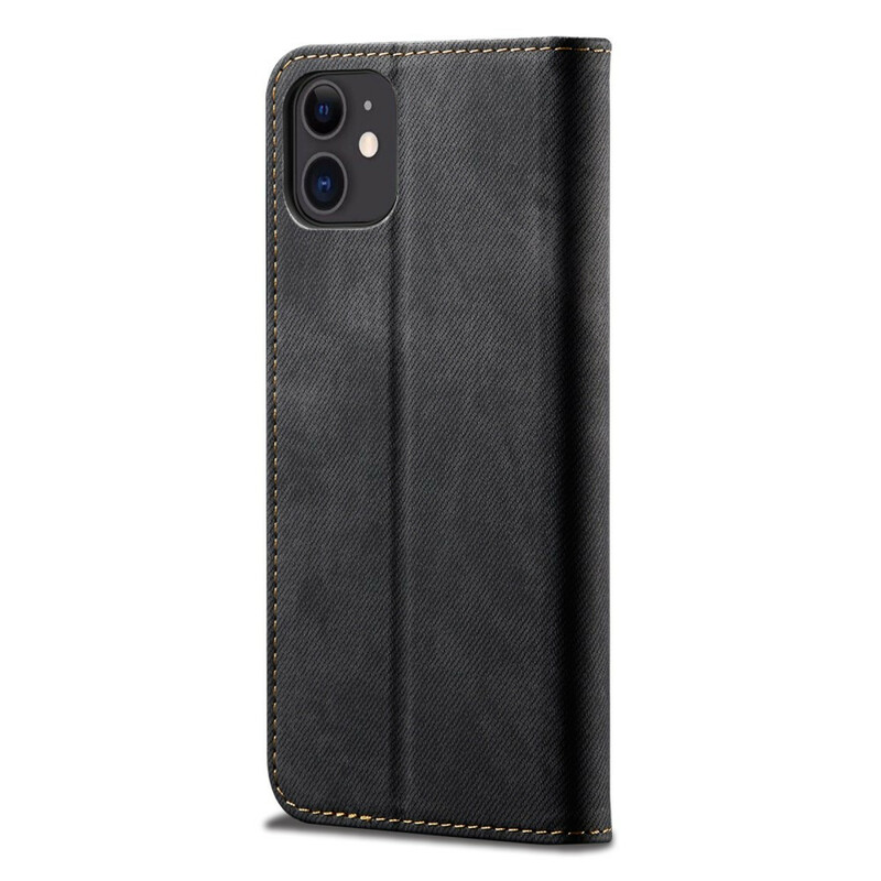 Flip Cover iPhone 13 Mini Simili Cuir Texture Jeans Flip Cover iPhone 13 Mini Simili Cuir Texture Jeans