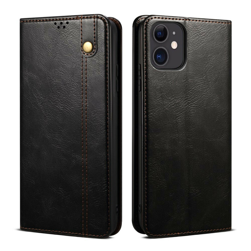 Flip Cover iPhone 13 Mini Simili Cuir Ciré Flip Cover iPhone 13 Mini Simili Cuir Ciré