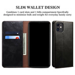 Flip Cover iPhone 13 Mini Simili Cuir Ciré Flip Cover iPhone 13 Mini Simili Cuir Ciré