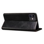 Flip Cover iPhone 13 Mini Simili Cuir Ciré