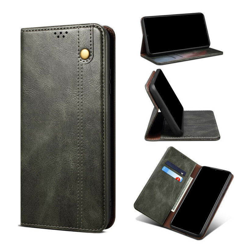 Flip Cover iPhone 13 Mini Simili Cuir Ciré Flip Cover iPhone 13 Mini Simili Cuir Ciré