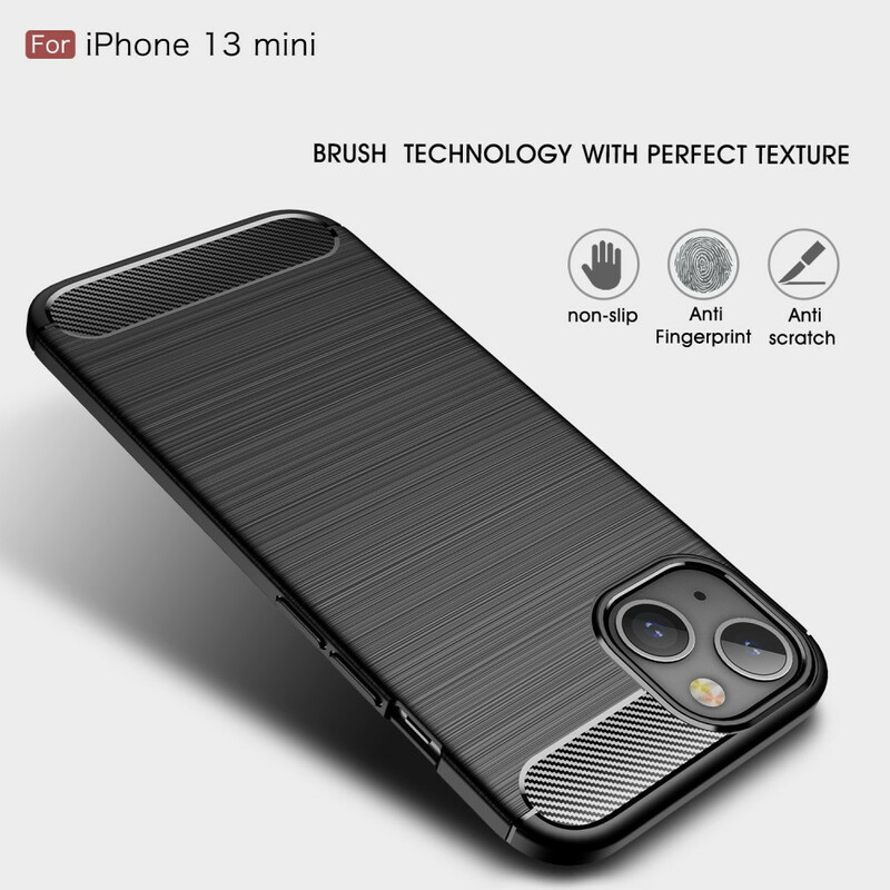 Coque iPhone 13 Mini Fibre Carbone Brossée Coque iPhone 13 Mini Fibre Carbone Brossée