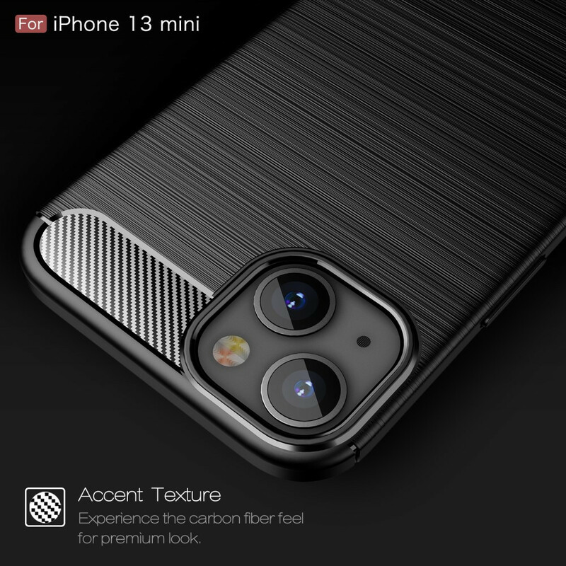Coque iPhone 13 Mini Fibre Carbone Brossée Coque iPhone 13 Mini Fibre Carbone Brossée