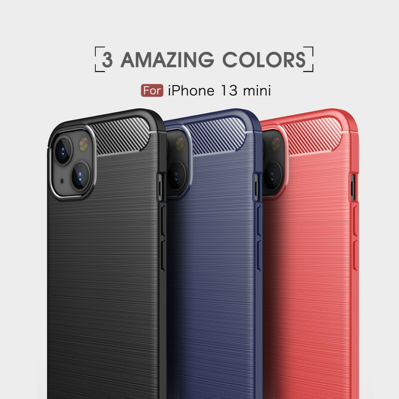 Coque iPhone 13 Mini Fibre Carbone Brossée Coque iPhone 13 Mini Fibre Carbone Brossée