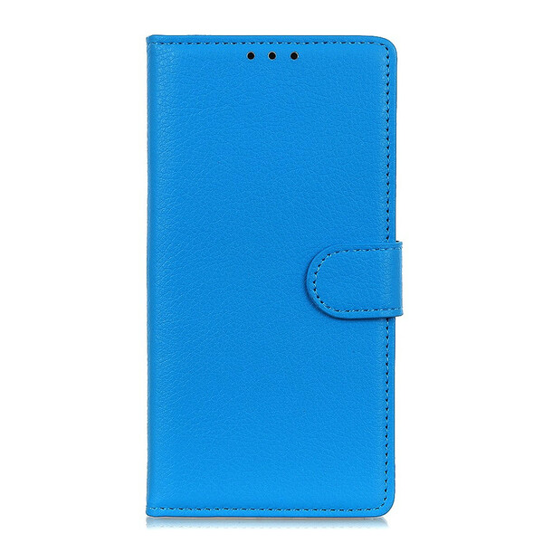 Housse iPhone 13 Mini Simili Cuir Litchi Traditionnel