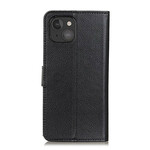 Housse iPhone 13 Mini Simili Cuir Litchi Traditionnel Housse iPhone 13 Mini Simili Cuir Litchi Traditionnel