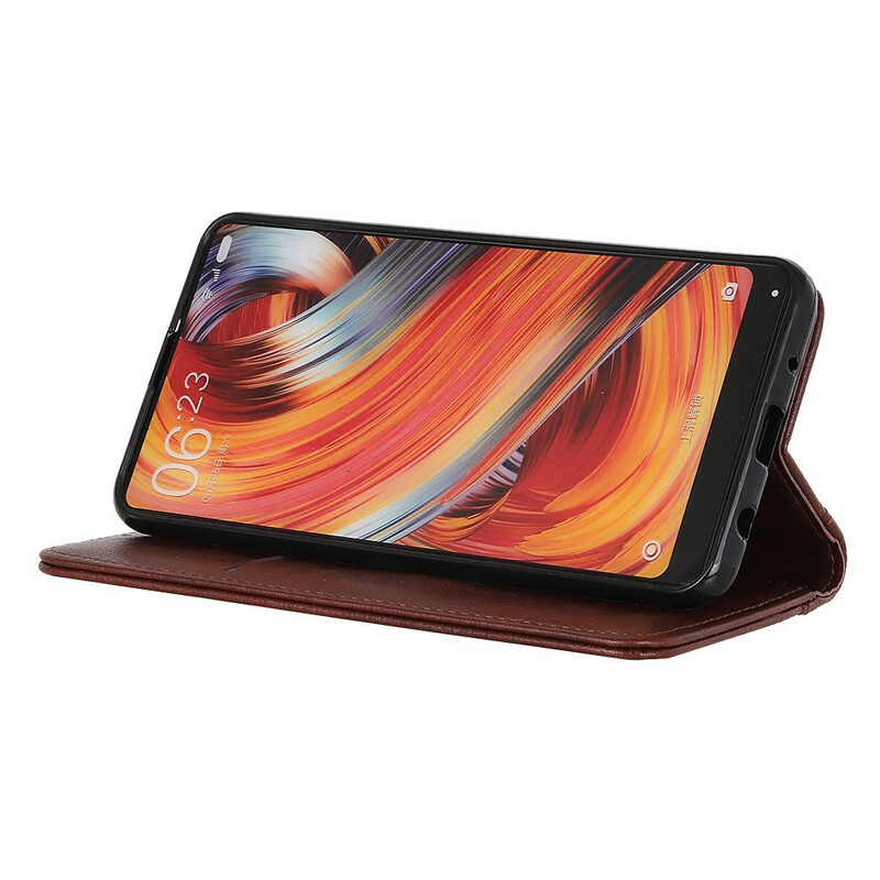 Flip Cover iPhone 13 Mini Cuir Litchi Fendu Élégance Flip Cover iPhone 13 Mini Cuir Litchi Fendu Élégance