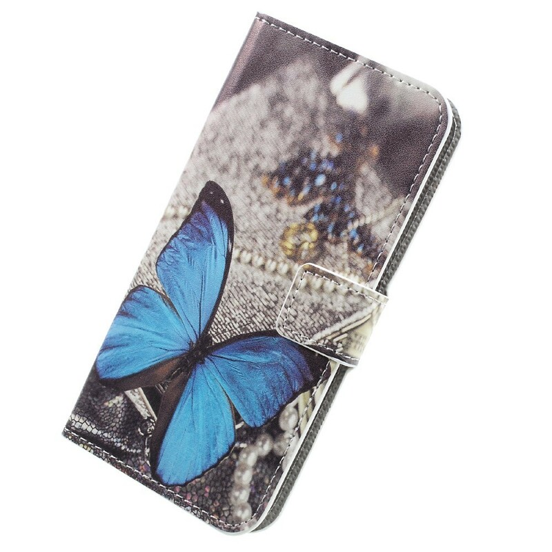 Housse Samsung Galaxy A3 2017 Papillon Bleu
