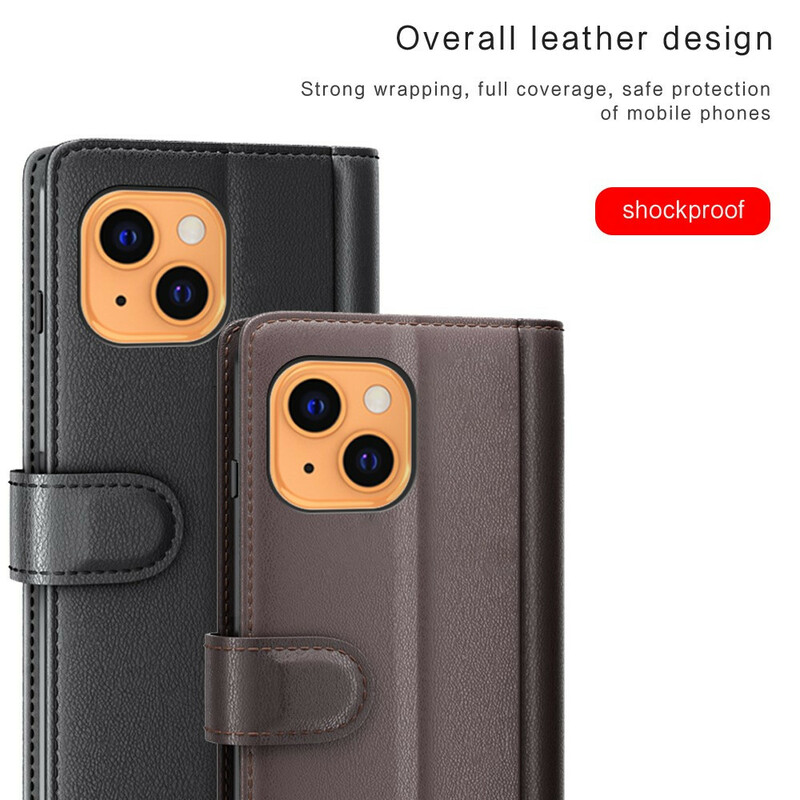Housse iPhone 13 Mini Cuir Véritable Housse iPhone 13 Mini Cuir Véritable