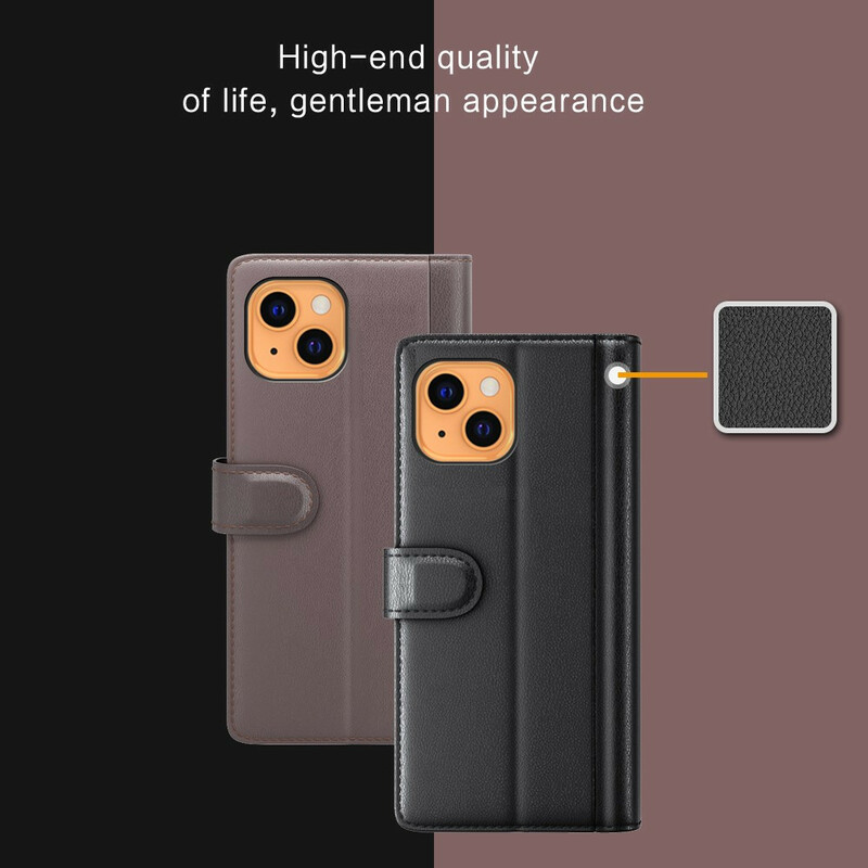 Housse iPhone 13 Mini Cuir Véritable Housse iPhone 13 Mini Cuir Véritable