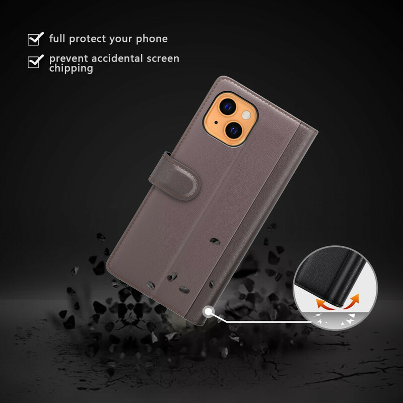 Housse iPhone 13 Mini Cuir Véritable Housse iPhone 13 Mini Cuir Véritable