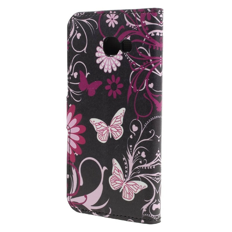 Housse Samsung Galaxy A3 2017 Papillons et Fleurs Housse Samsung Galaxy A3 2017 Papillons et Fleurs
