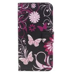 Housse Samsung Galaxy A3 2017 Papillons et Fleurs