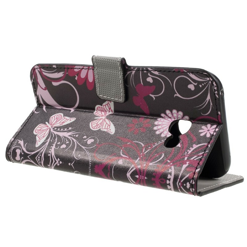 Housse Samsung Galaxy A3 2017 Papillons et Fleurs Housse Samsung Galaxy A3 2017 Papillons et Fleurs